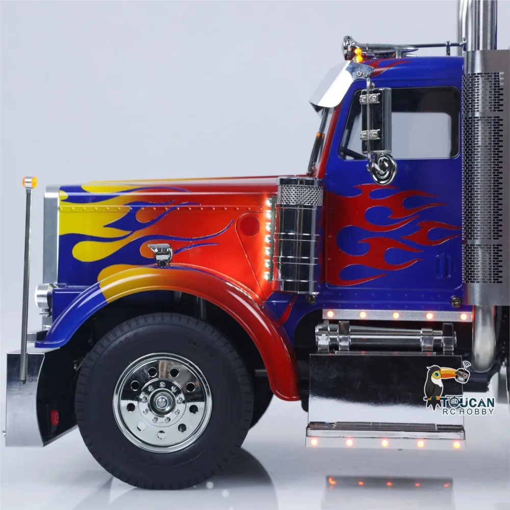 1/14 مخصص لتقوم بها بنفسك TAMIYA 6x4 RTR RC شاحنة جرار 56344 ST8 راديو التحكم شاحنة سيارة الصوت مصباح وحدة الدخان الهيكل تعليق