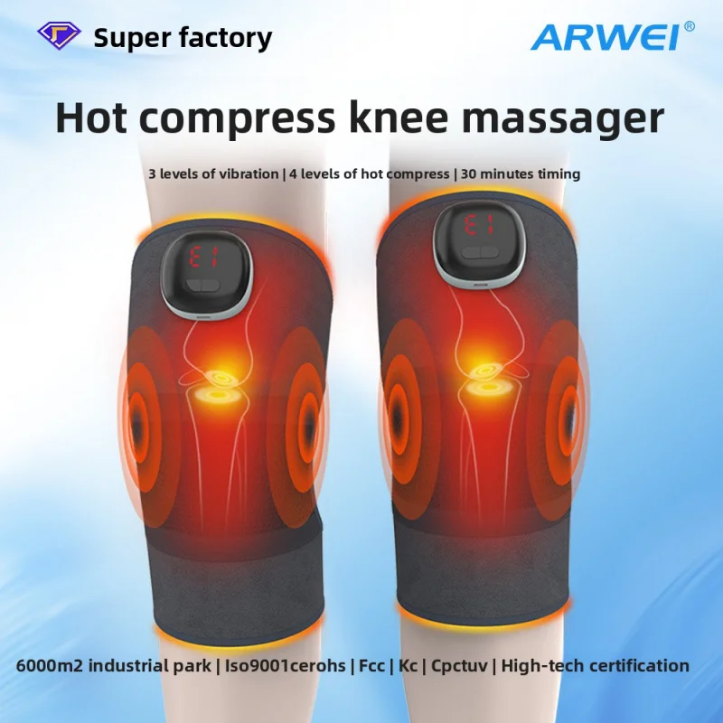 

Hot Compress Knee Massager Vibrating Knee Warmer Electric Heating Joint Pain Relief