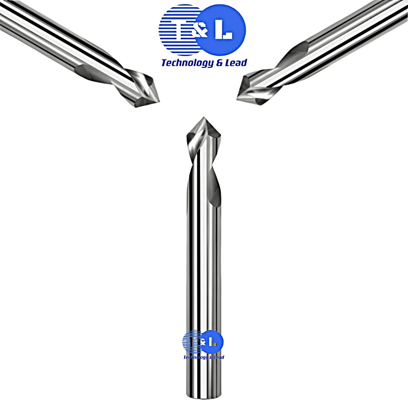 Tungstênio Aço Alumínio De Ponto Fixo De Perfuração De Posicionamento Broca, Cortador De Chanfro, Ferramenta De Fresagem CNC, 90 ° Ponto Broca, HRC55