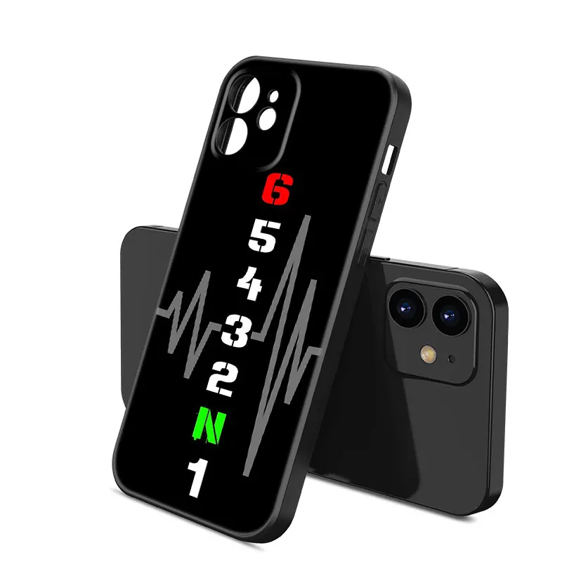 1N23456 motorcycle Phone Case For Apple iPhone 12 13 Mini 11 14 15 Pro XS Max 7 8 Plus X XR SE 2020 2022 Black Silicone Case