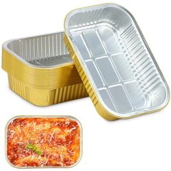 20 Stuks Aluminiumfolie Trays 1050Ml Antiaanbaklaag Aluminiumfolie Bakpannen Food Grade Aluminiumfolie Containers Voor Lucht Friteuse Oven