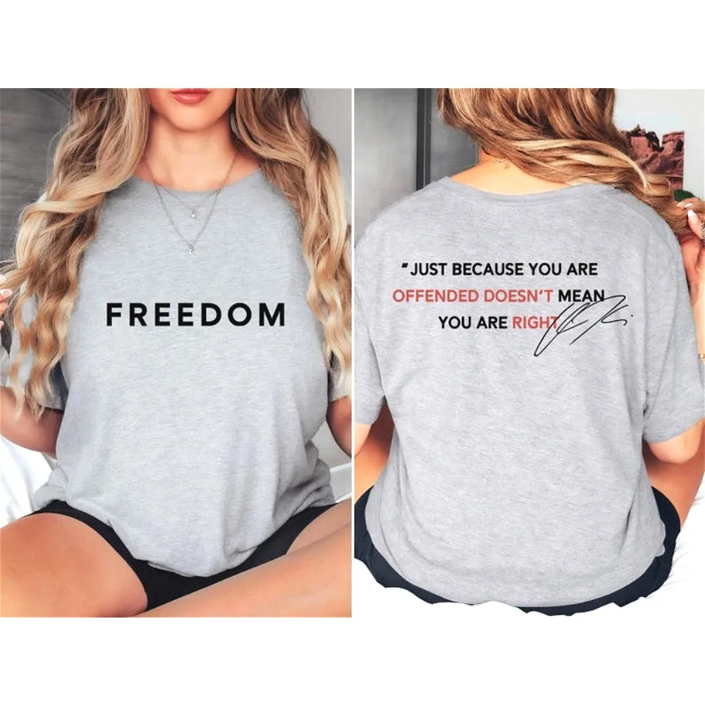 Giustizia per Charlie Kirk Freedom Camicia Charlie Citazioni T-shirt Patriottica USA Top Uomo Donna Stampa duplex Modern Streetwear