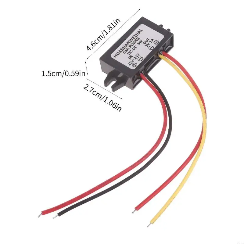 DC12-24V to 3V1A Step-down Power Supply Module Efficient Power Adapter Cable