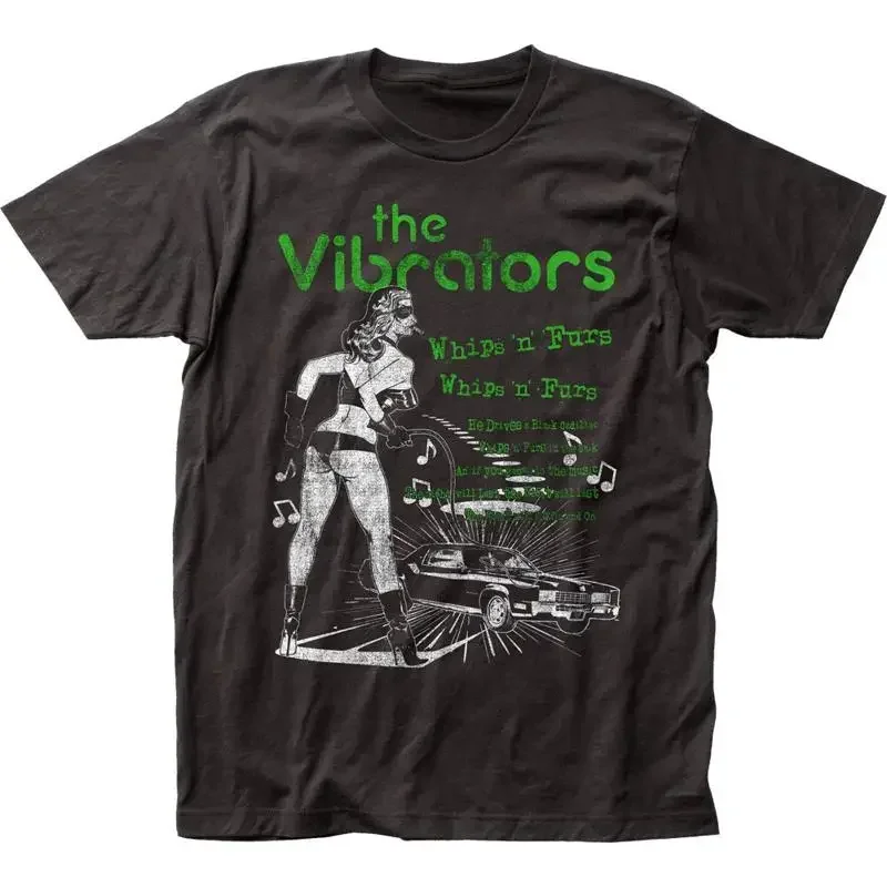 The Vibrators Whips N Furs Mens T Shirt Rock And Roll Classic Band Tee New Black