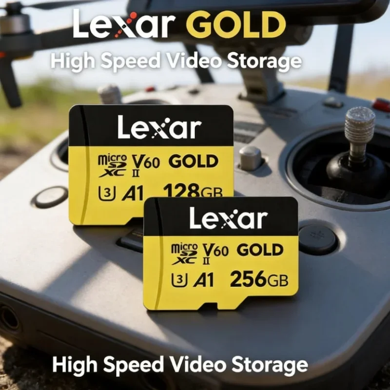 128GB 256GB Lexar GOLD UHS-II Micro SD Card 280MBps Read 180MBps Write V60 U3 C10 TF Memory Card for Drone Action Camera Gaming