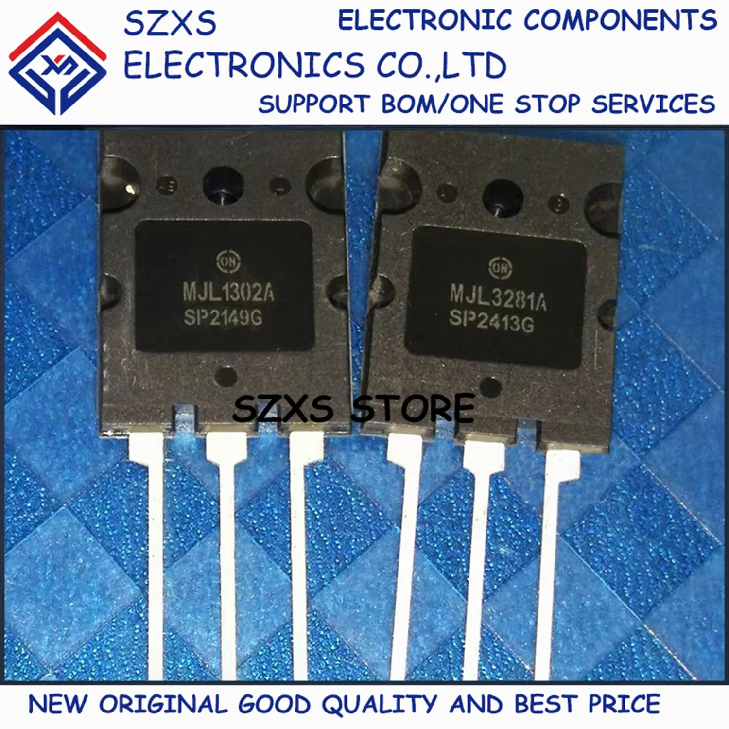 

New Original 5Pairs MJL1302A + MJL3281A TO-264 Audio Amplifier Transistor In Stock Electronic Components Good Quality