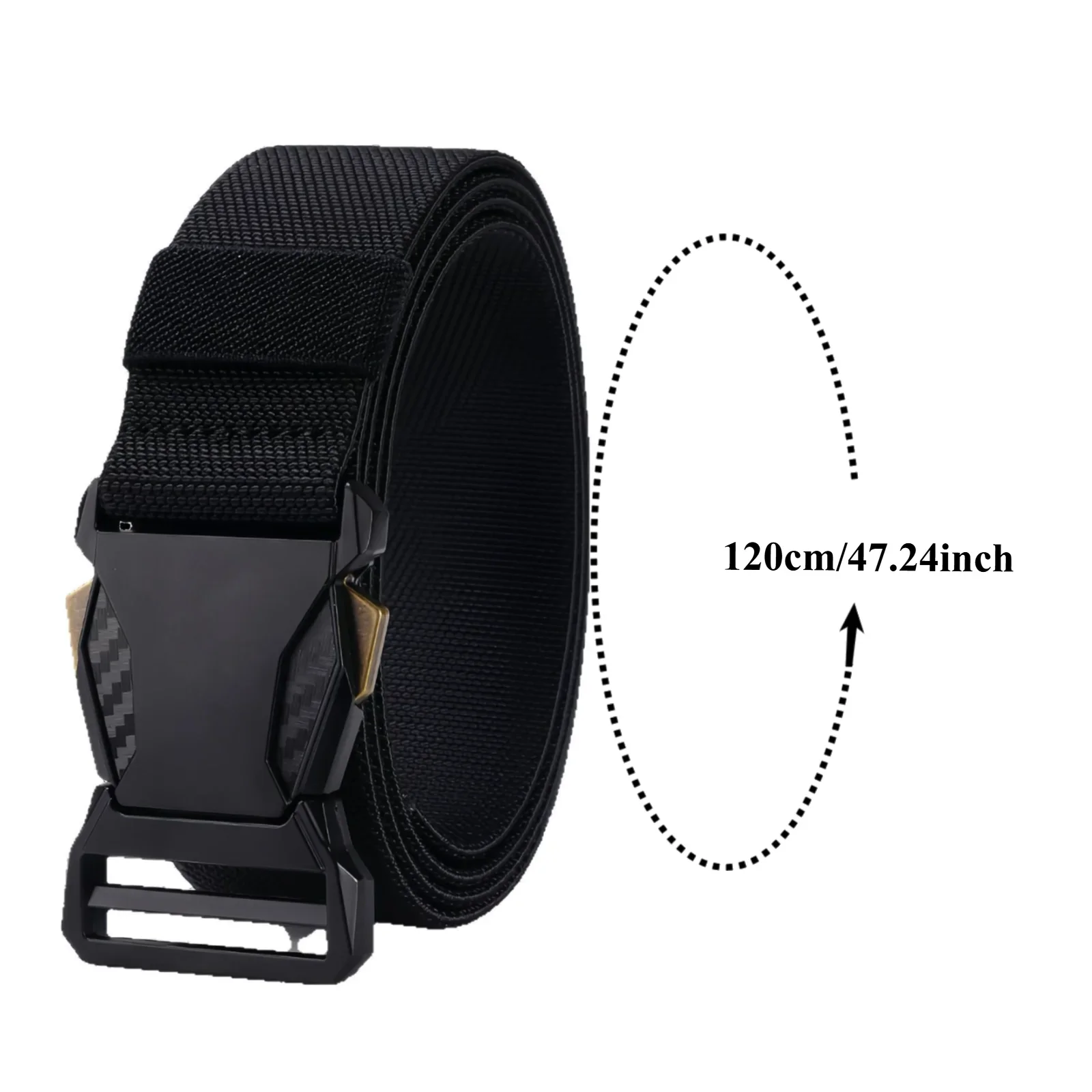 Stylish Minimalist High-Stretch Tactical Belt with Plastic Buckle—Durable Multifunctional Versatile Outdoor Men’s Belt