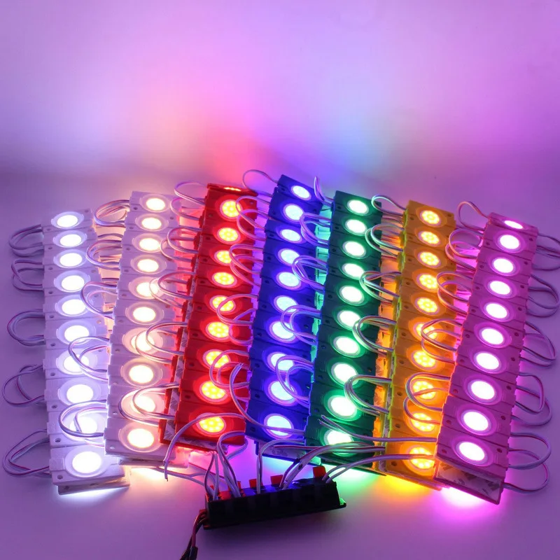 100PCS 12V Multicolour Led Modules COB Light Backlight Shop Banner Waterproof IP65 Christmas Decorations White Warm Blue Yellow