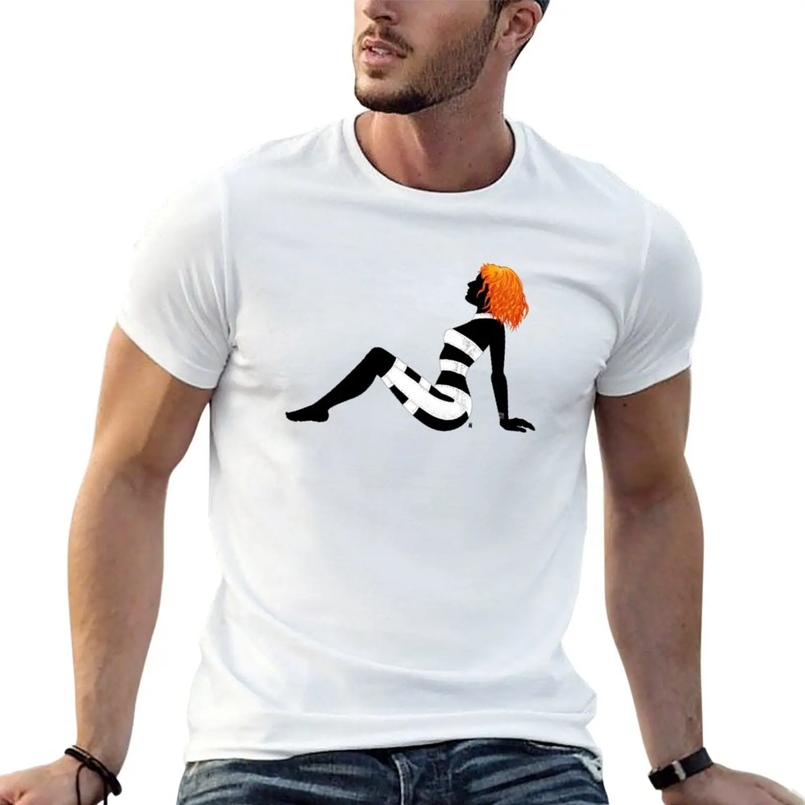 Leeloo Dallas Mudflap (mirror) T-Shirt sweat anime figures big and tall t shirts for men