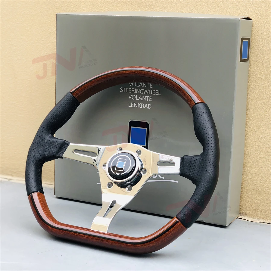 Vintage ND Steering Wheel Classic D Shape JDM Racing Sports Steering Wheel 350MM 14inch