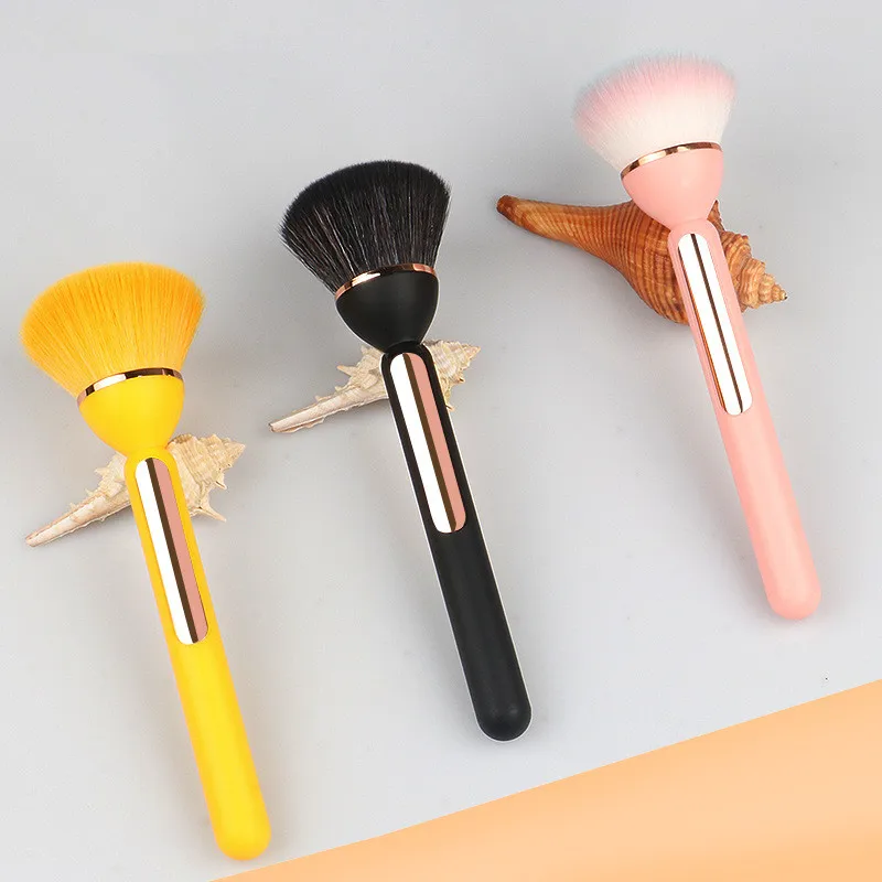 Small Round Nail Dust Brush For Manicure Nail Art Powder Glitter Brushes Nail Accessories Tools Gel Polish Cleaning Brushes
