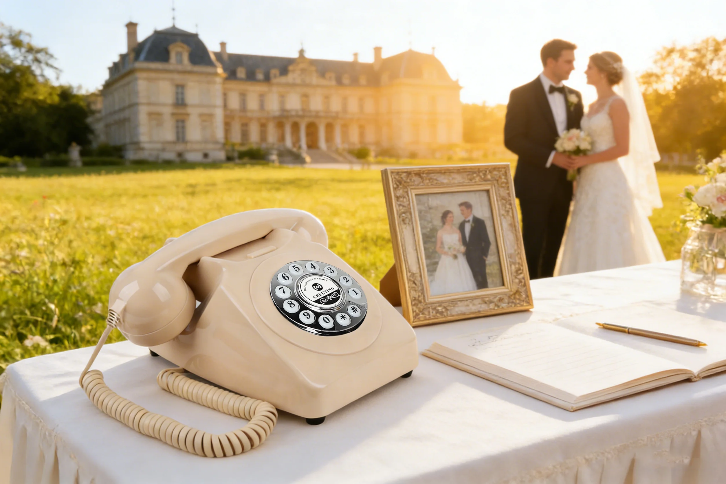 Audio-Nachrichtenbuch Telefon Hochzeitsgäste Sprachgrußbuch Bankett Sprach-Check-in Nachrichten-Telefon Geburtstagsfeier Feier – Detail 2