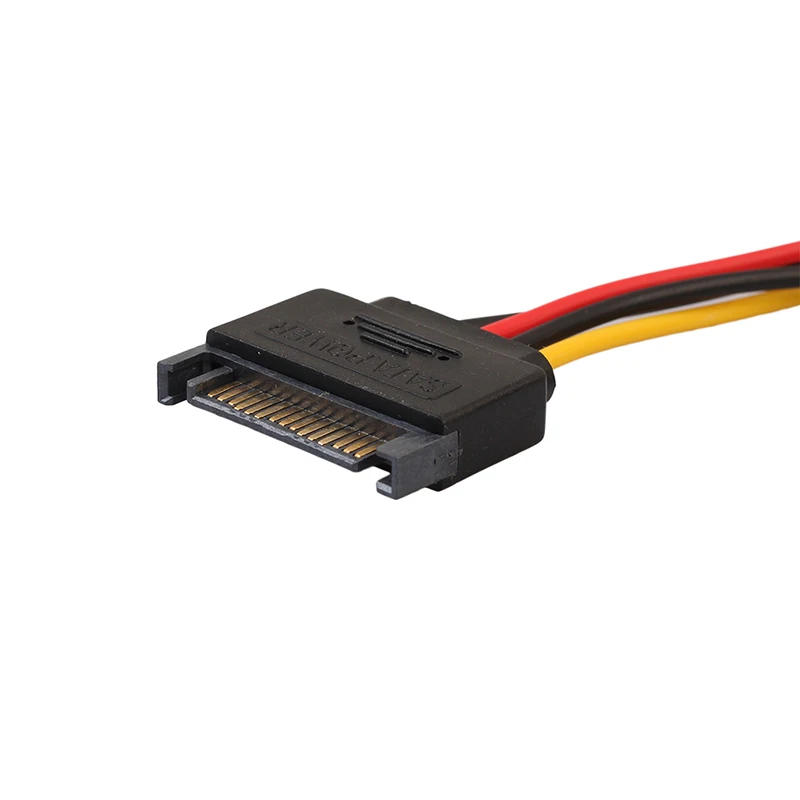 4Pin IDE หญิง15Pin SATA อะแดปเตอร์ชายสายสำหรับ PC คอมพิวเตอร์20ซม.