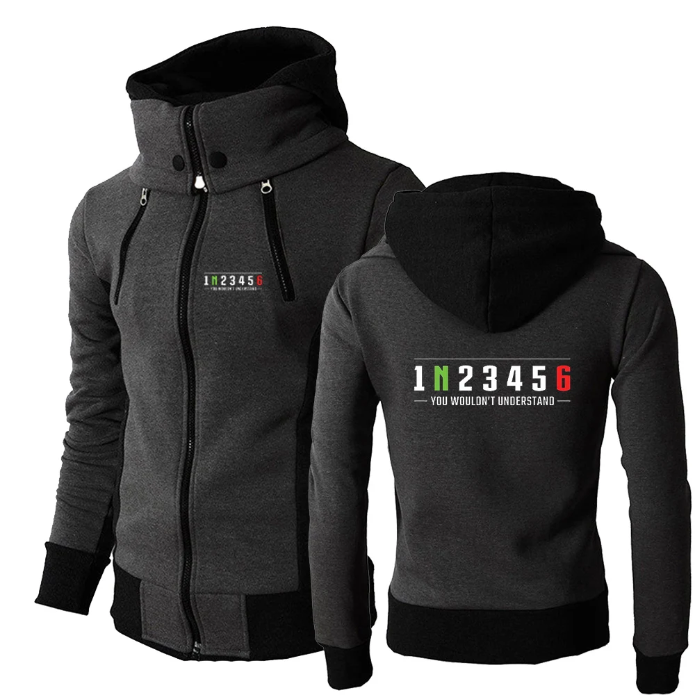 

2024 Biker 1n23456 Motorcycle New Men Spring and Autumn High-quality Three-color Hoodie Zipper Causal Comfortable Sports Coats
