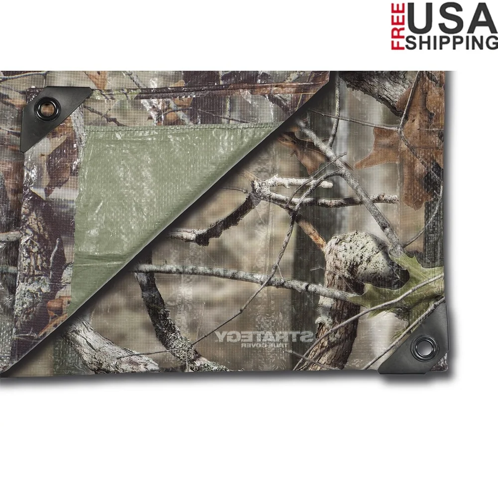 

Устойчивый к атмосферным воздействиям универсальный камуфляжный брезент 8 x 6 футов Прочные полиэтиленовые сверхпрочные втулки Усиленные углы Открытый кемпинг