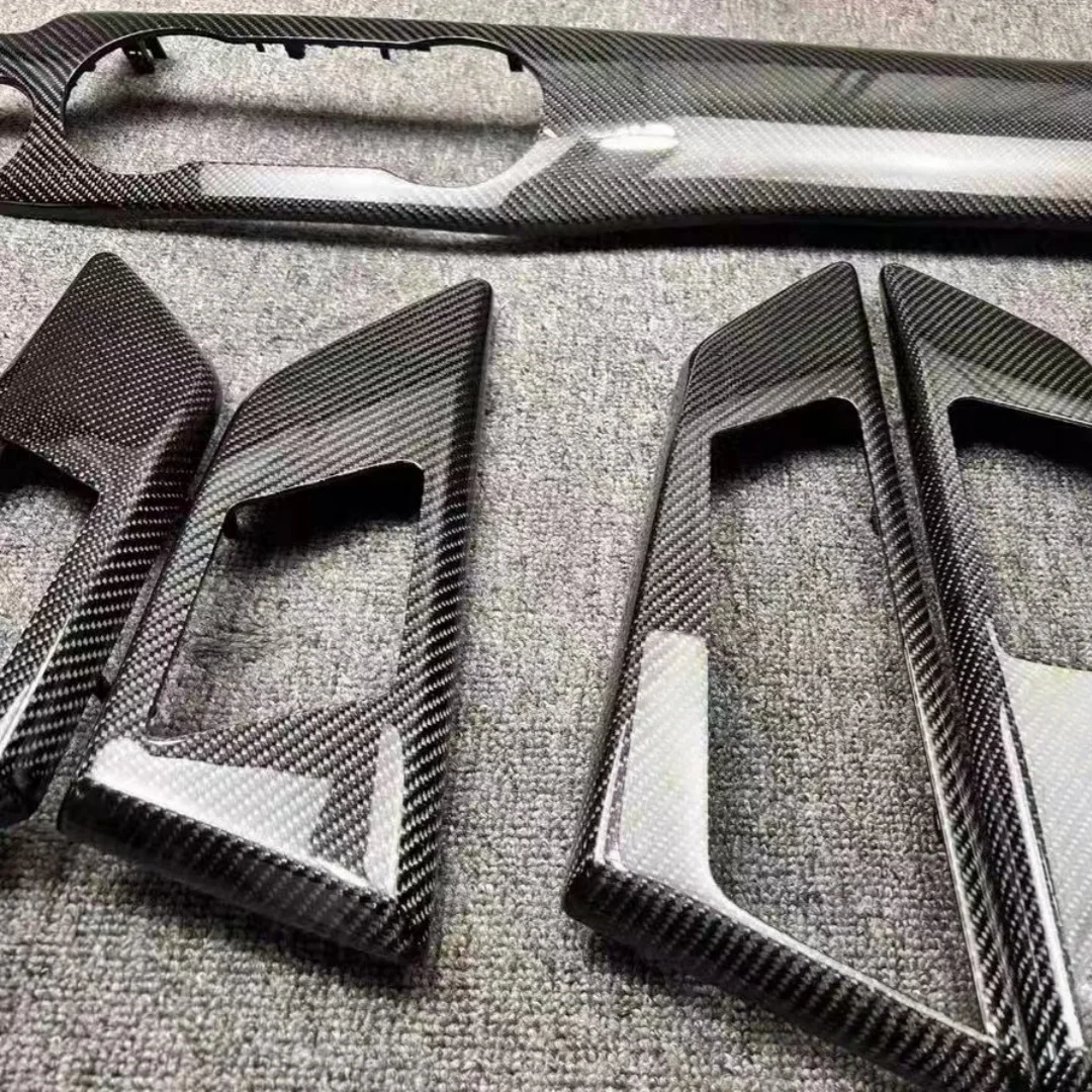 For Mercedes-Benz  GLK X204 Real  Carbon Fiber Car Interior Dashboard Panel Center Console Gear Shift Door Sill Trim Replacement