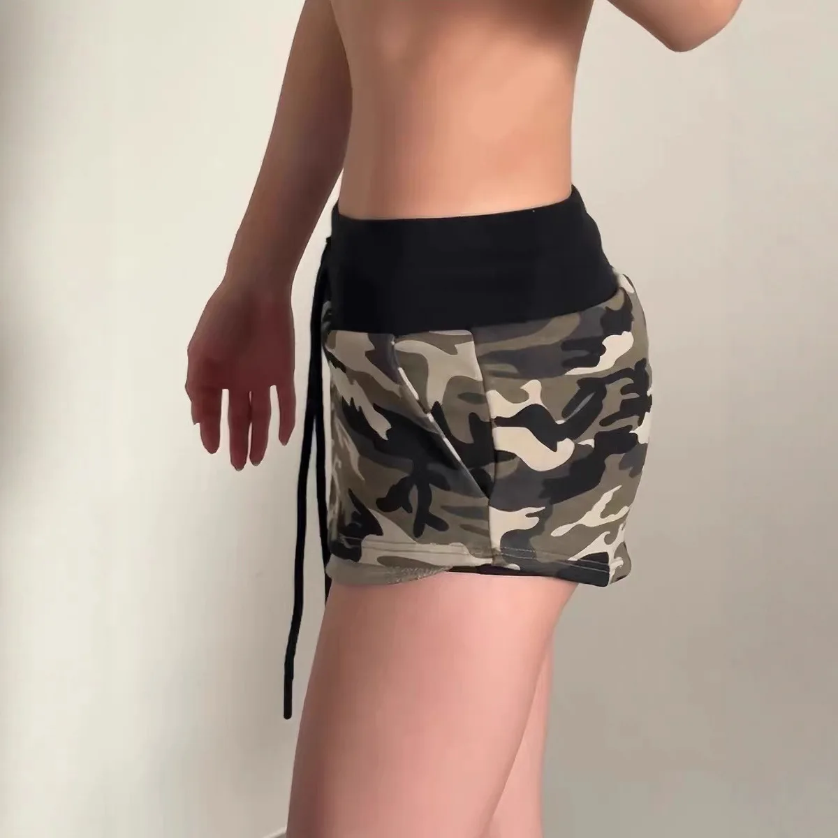 American Retro Camouflage Skirt Summer Street Hot Girl Slim Fit Short Skirts Women's Elastic Waist Print Bodycon Skirt