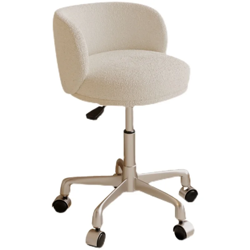 Rotatable makeup stool with wheels Lifting bedroom dressing stool Modern simple small apartment dressing chair