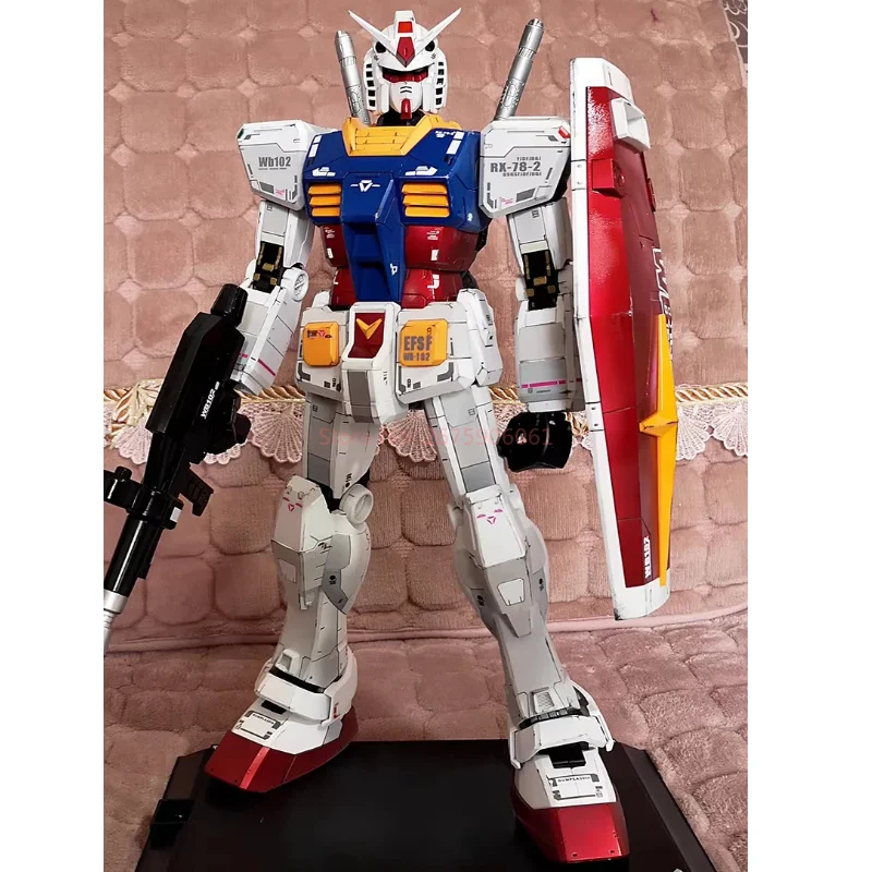 

37.5cm In Stock Mega Rx-78 1/48 Assembly Model Kit Tall With Dragon Pattern Water Decal Collectible Toy With Luminous Stickers