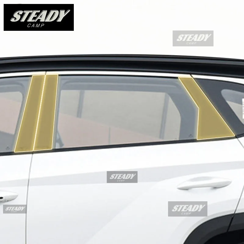

Pre cutting Car Exterior Body B C Window pillar PPF paint protection film TPU scratch film For Hyundai Tucson 2021-2024