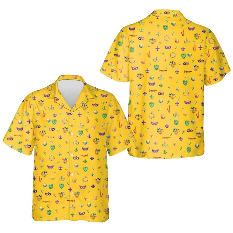 

Карнавальные рубашки с 3d принтом для мужчин, фестивальная рубашка на пуговицах с короткими рукавами, новое платье, вечерние рубашки, топ