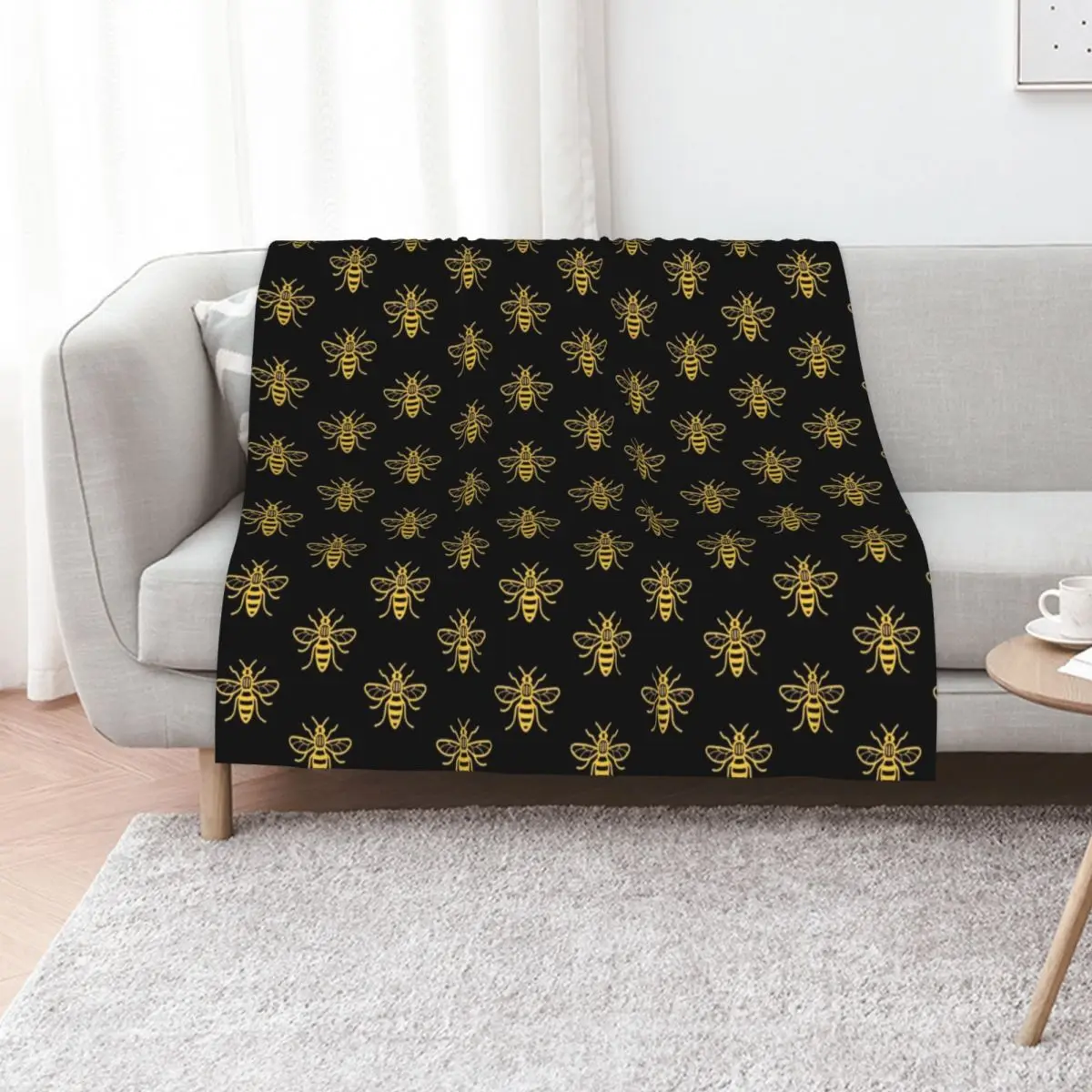 Manchester worker bee the symbol of Manchester Throw Blanket Comforter Thermal decorative Flannel manga Summer Beddings Blankets
