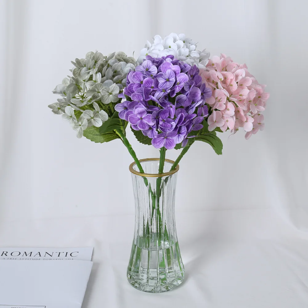 

Simulation of large branches of hydrangea home wedding flower decoration artificial flowers moisturizing tape fake hydrangea