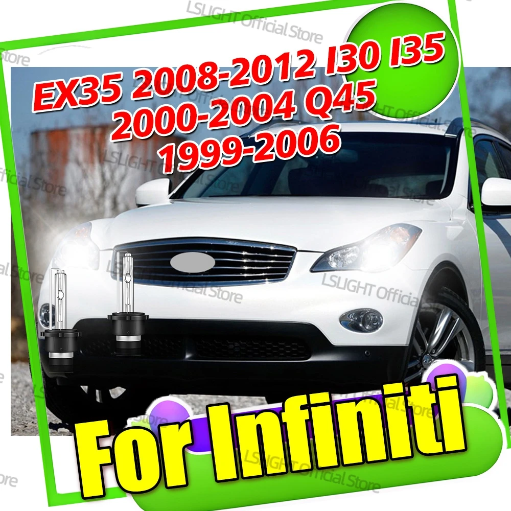 

2x 6000K 8000K HID Xenon Bulbs D2 D2S For Infiniti EX35 2008-2012 I30 I35 2000-2004 Q45 1999-2006 Headlights 12V 35W Head Lamps