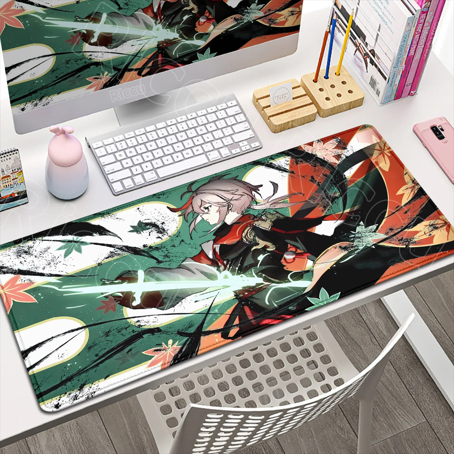 HD Print Genshin Impact Kaedehara Kazuha Mouse Pad Gaming Mousepad Laptop Keyboard Mat Large Desk Pad PC Game Computer Accessory