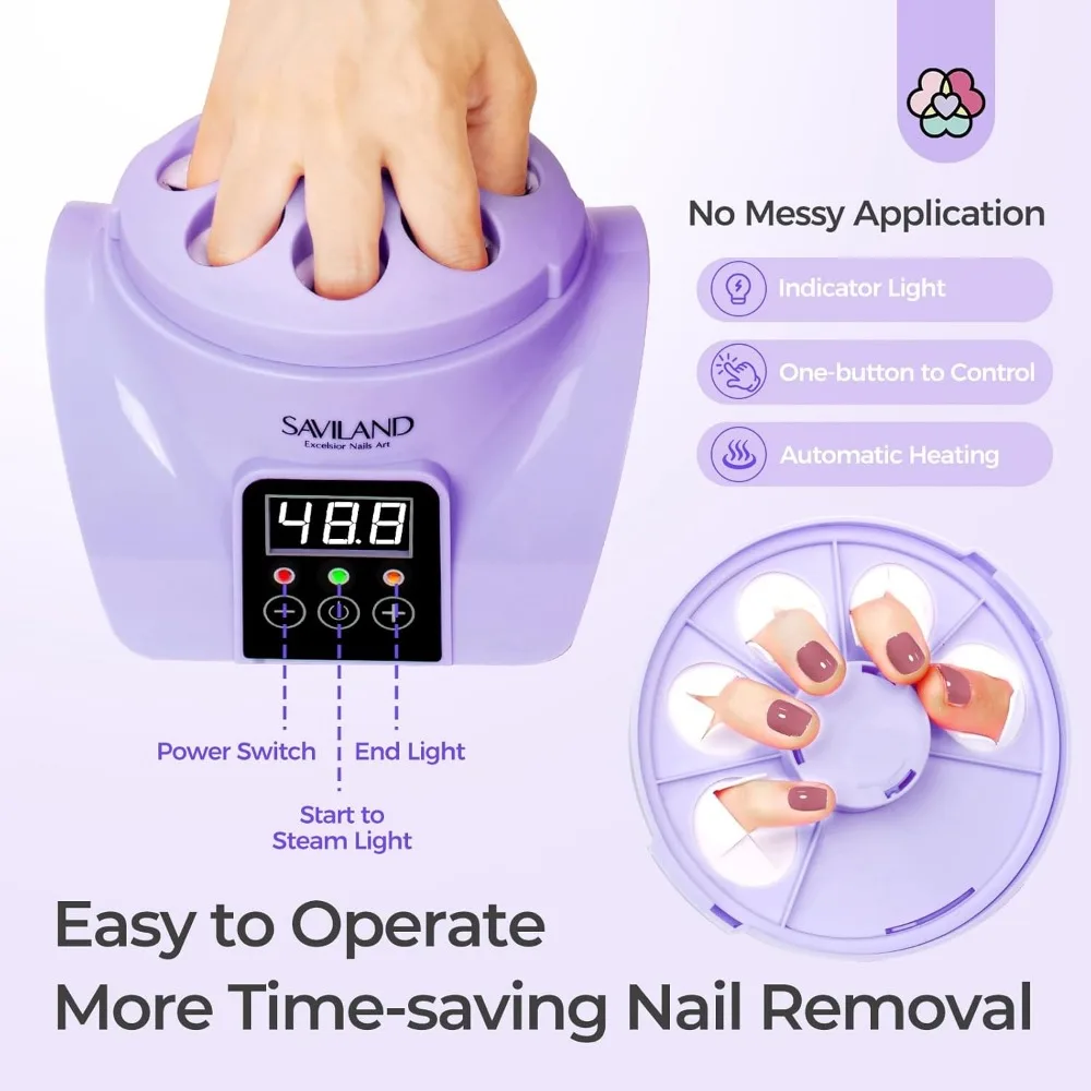 Nail Polish Remover Steam: Electric Steam Machine for Acrylic Gel Polish Removal Removal Nail Soaking Bowl Nail Polish Remover