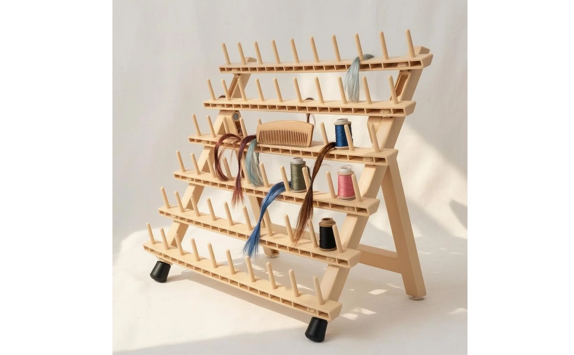 Hair Braiding Rack Freestanding Braiding Rack Braid Stand Tabletop Hair Extension Holder Large Capacity for Floor