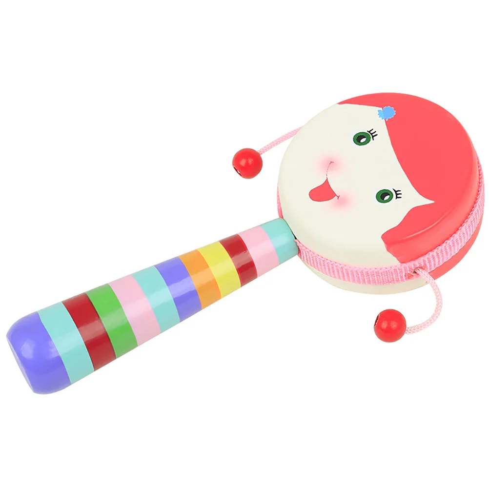 

Wooden for Baby Infant Handmade Montessori Sensory Shaking Cartoon Shape Lightweight Portable Fun Toddler