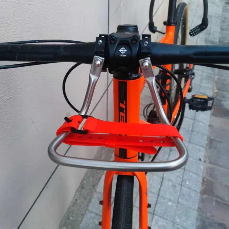 

304 Stainless Steel Bike Front Rack Sturdy Durable Lightweight Waterproof Polishing Bicycle Luggage Carrier Bicycle Accessories