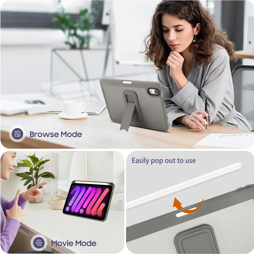 Für iPad 12. A16 11. 10. 7. 8. 9. 10,2" 6. 5. 9,7" Air 4 5 Air 11 Pro11 Standhülle iPad Mini 7 6 5 4 mit Stifthalter – Detail 9