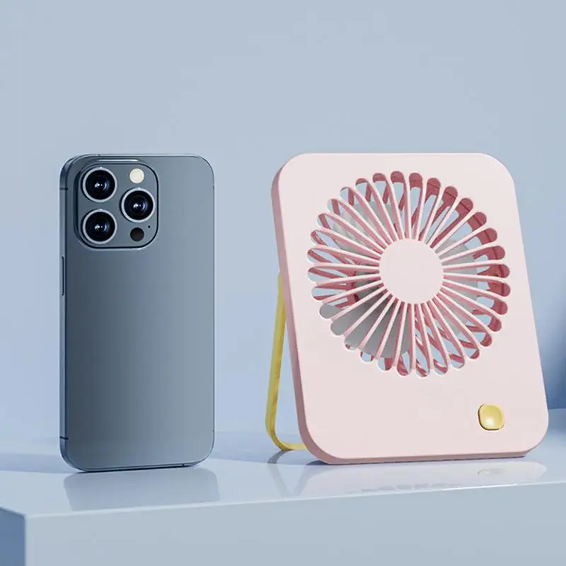 Ventilador de escritorio 180, dispositivo de refrigeración de mesa inclinable, ventilador silencioso alimentado por USB con mango para gimnasio, tienda de playa, viaje, escritorio al aire libre, escuela y jardín
