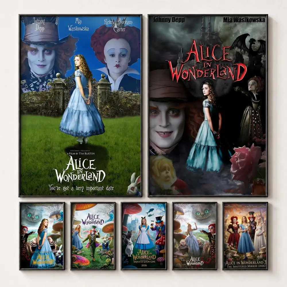 A-alice In Wonderland Poster HD Peel and Stick Waterproof Poster for Bedroom Office Dorm Decor