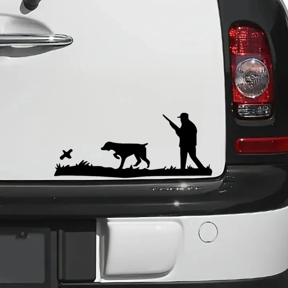 20 × 8 سم، ملصقات سيارات مزخرفة للصيادين والكلاب، ملصق لاصق للشاحنات والدراجات النارية، - للاستخدام الداخلي والخارجي