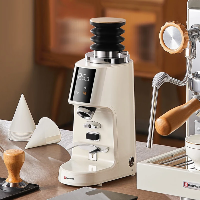 مطحنة القهوة الكهربائية 64 مللي متر لدغ مسطح مطحنة حبوب البن ماكينة الطحن مع 100 التروس قابل للتعديل إعداد طحن دقيق