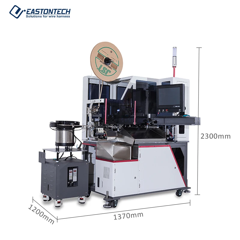 EASTONTECH EW-22H Fully Automatic Wire Cable Cutting Stripping Crimping Single End Plastic Shell Inserting Crimping Soldering