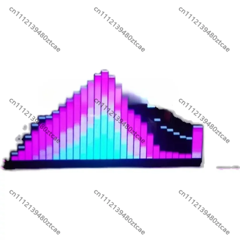 LED Music Spectrum Display 256X128 HD Screen 56x29cm 64 Patterns 10 Groups Video AGC Audio Rhythm Atmosphere Light