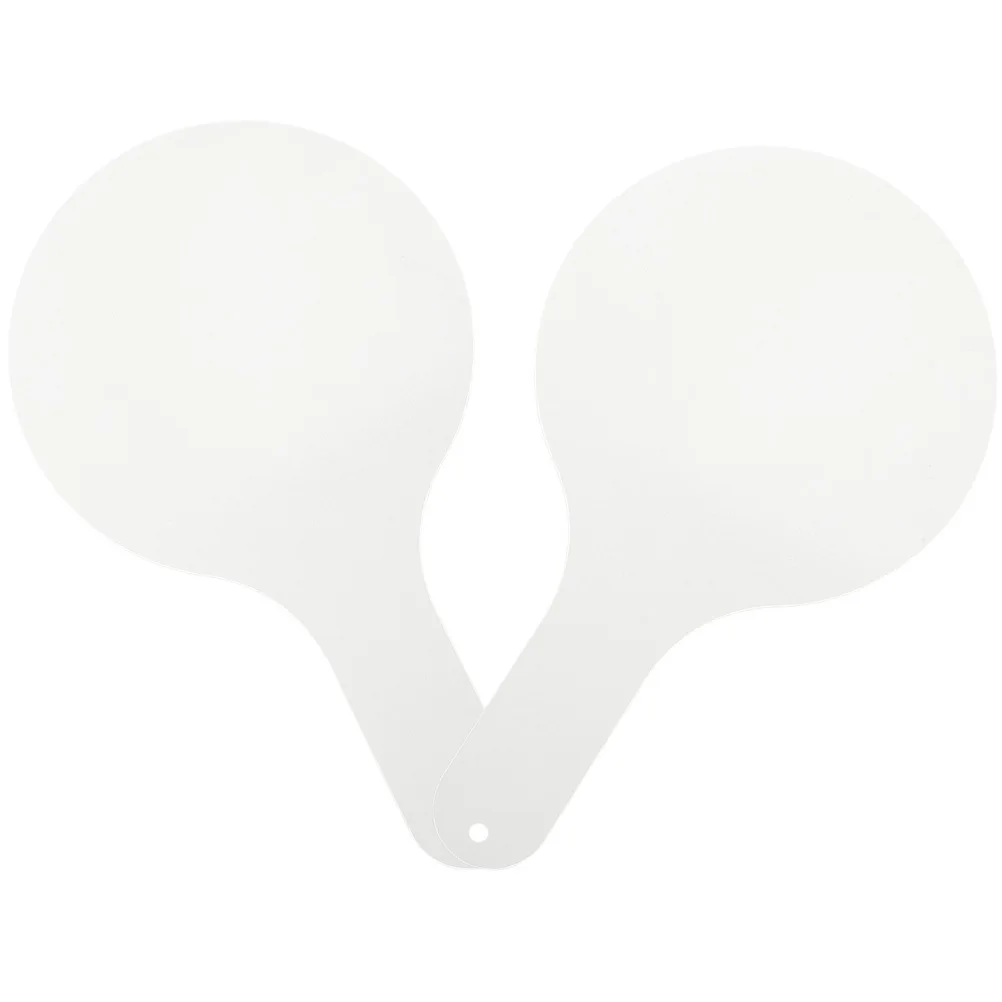 2 قطعة لوحة بيضاء محمولة باليد مجداف مسح جاف الطلاب الإجابة مجداف خشبي قابل لإعادة الاستخدام مشاركة سريعة هادئة مدورة #6