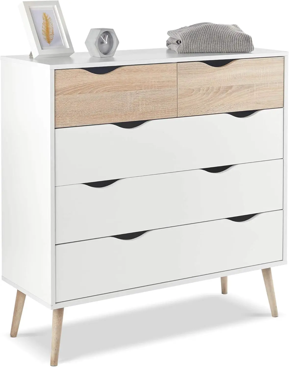 

！@Combohome High Quality Side Cabinet Scandinavian Style Wooden Sideboard With Large Storage Space