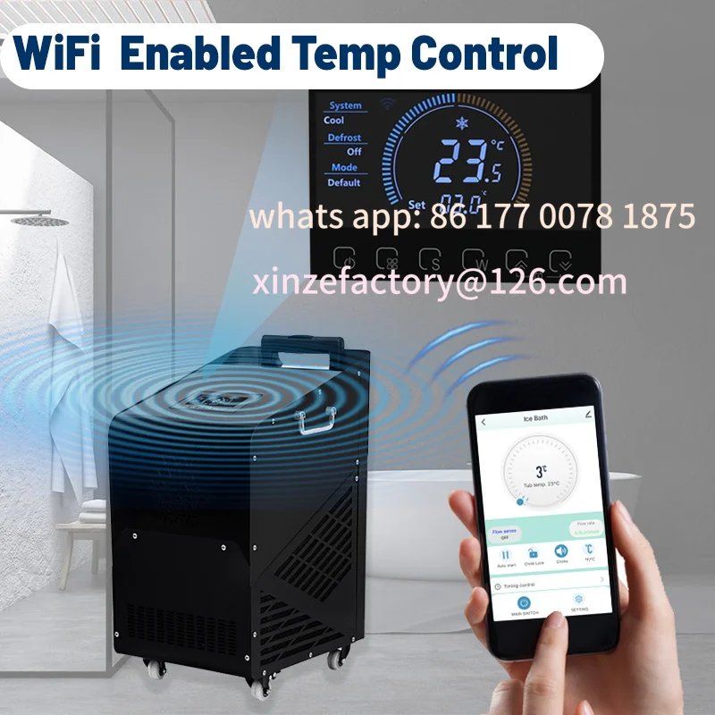 Raffreddatore per bagni di ghiaccio personalizzabile Raffreddamento ad acqua e riscaldamento Raffreddatori per bagnetto di ghiaccio Raffreddatore a immersione fredda Vasca da 1000 litri