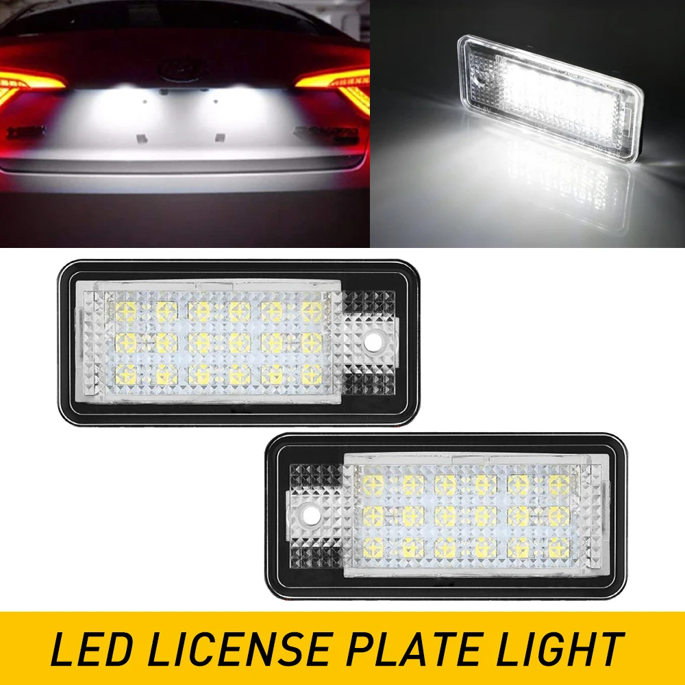 

2X Car License Plate LED Light Lamp Canbus No Error Number Plate Bulb 12V For Audi A3 S3 A4 S4 B6 B7 A6 S6 C6 A8 S8 Q7 RS4 RS6