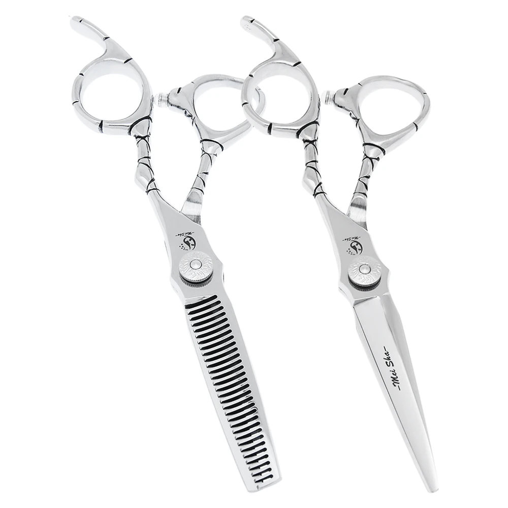 

6.0" Professional Hair Scissors Japanese Steel Hairdresser's Hair Cutting Shear Flat Thinning Clippers Salon Scissors Set A0192A