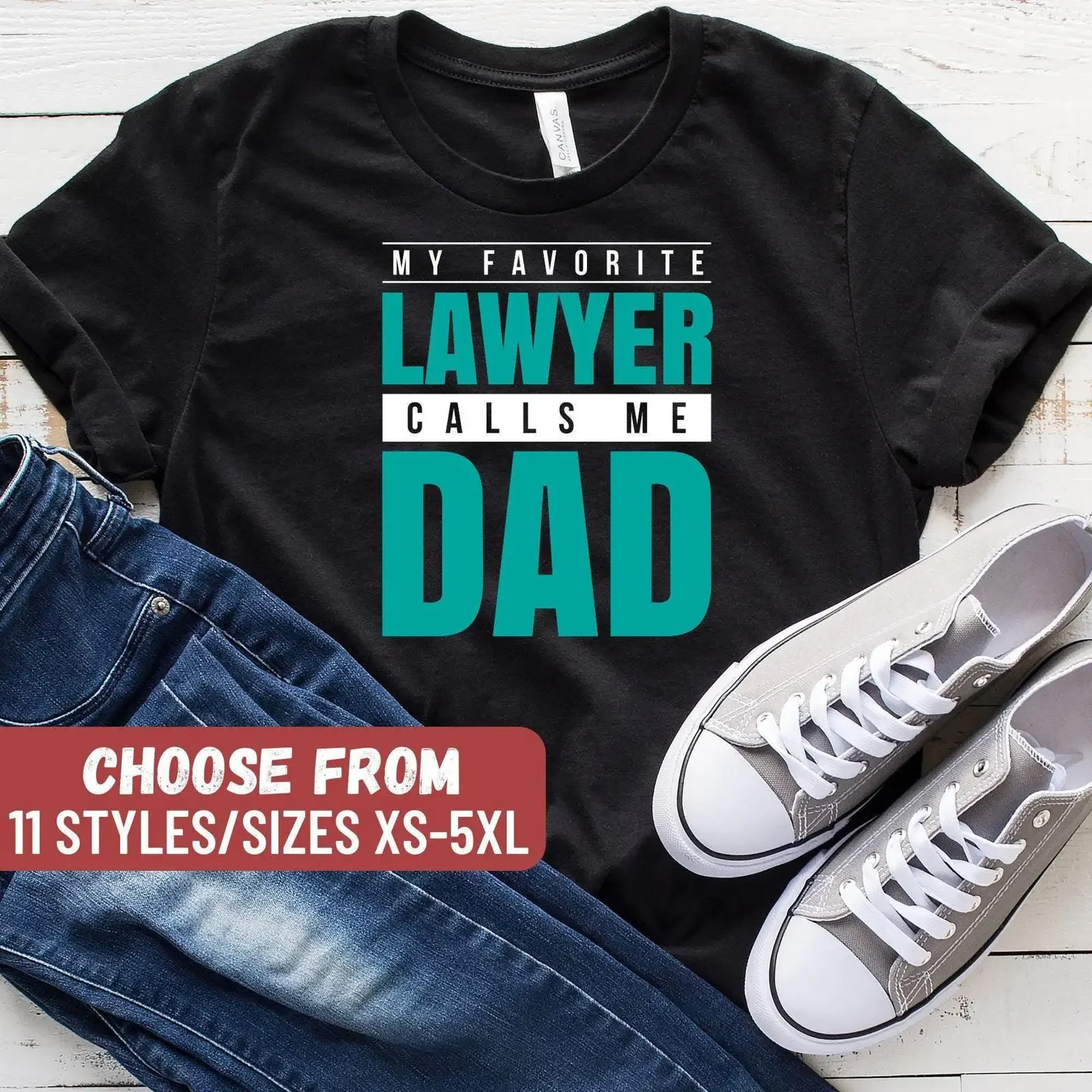 My Favorite Lawyer Calls Me Dad Funny T Shirt Attorney Law School Graduation Father Casual vintage Washed graphic