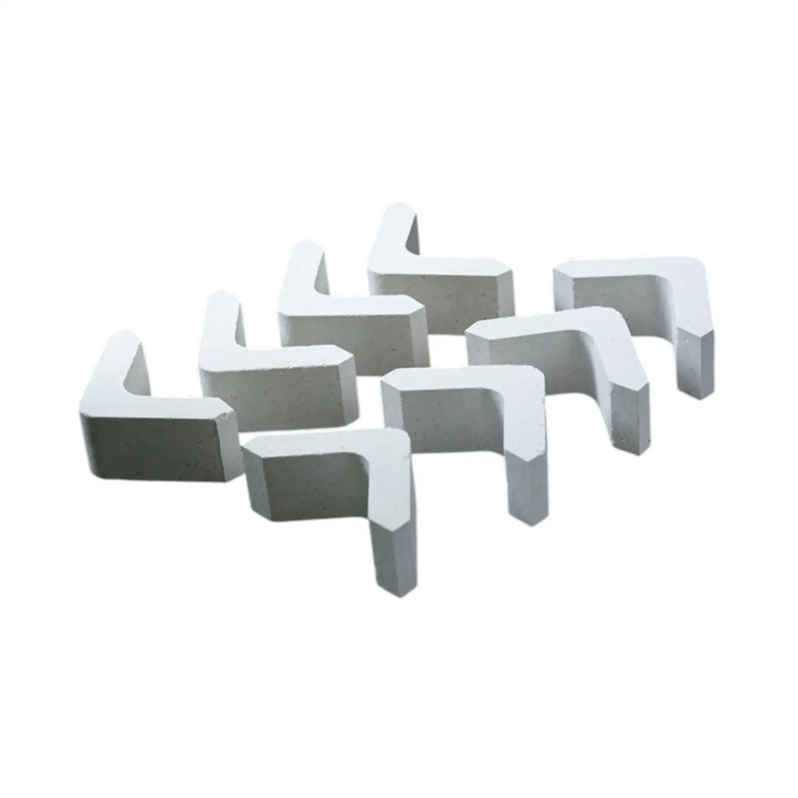 Mullite Kiln Shelf Posts L Shaped Firing Stilts Compact Size Reusable Supports High Heat Stable for Pottery Studio Use