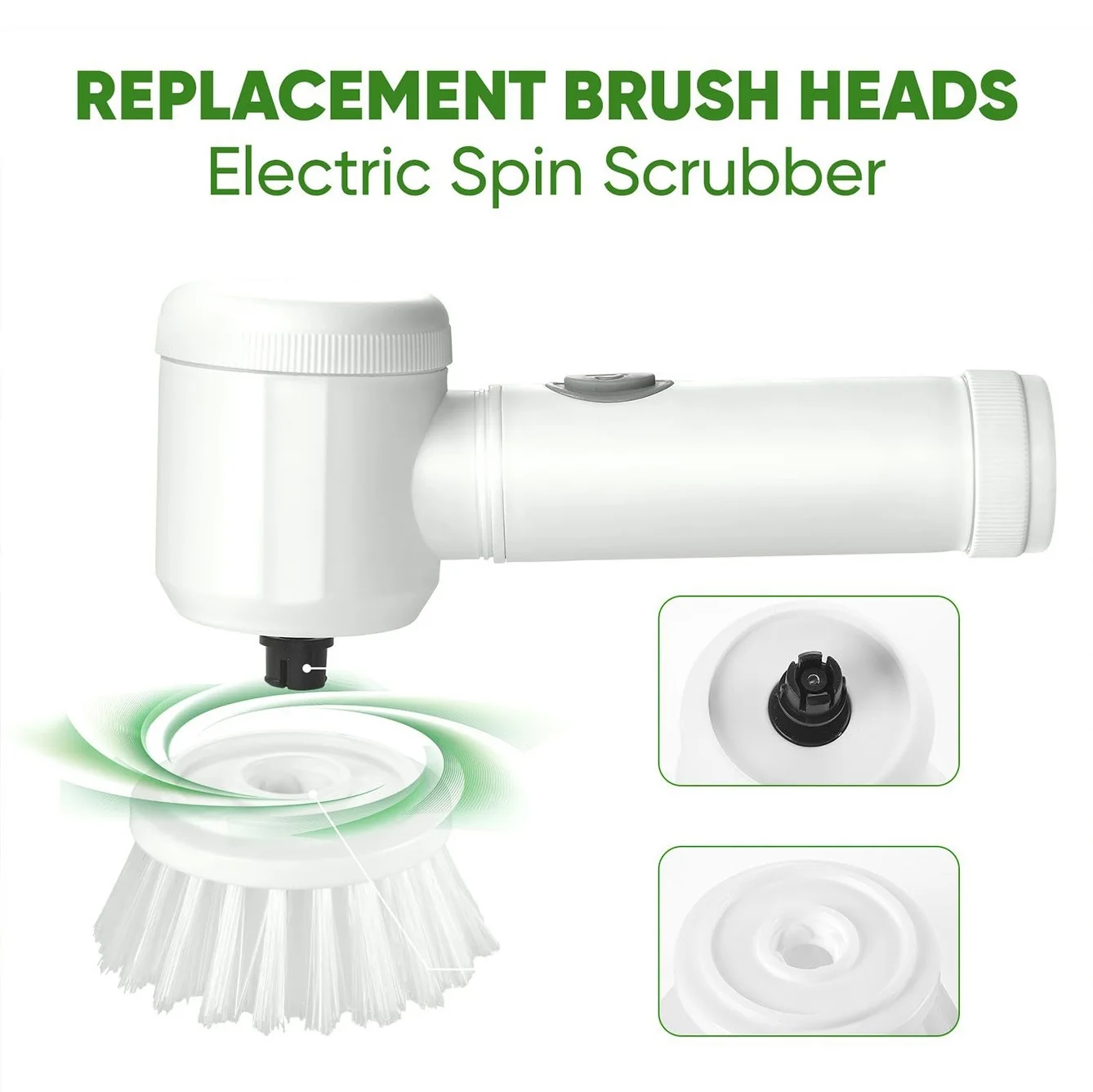 Electric Cleaning Brush Handheld Cleaning Brush With 5 Replaceable Brush Heads Electric Spin Scrubber Bathroom Cleaning Brush