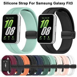Silicone Strap For Samsung Fit3 SM-R390 Watch Band Magnetic Buckle Wristband For Galaxy Fit 3 Bracelet Replacement Correa