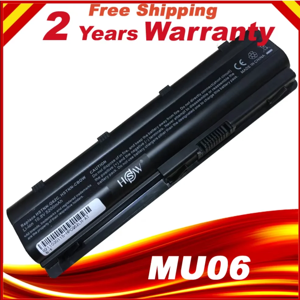 MU06 New Laptop battery for HP Notebook PC 593553-001 for Pavilion g4 G6 G7 G32 cq42 593562-001 dm4 dv6 MU09 HSTNN-LB0W